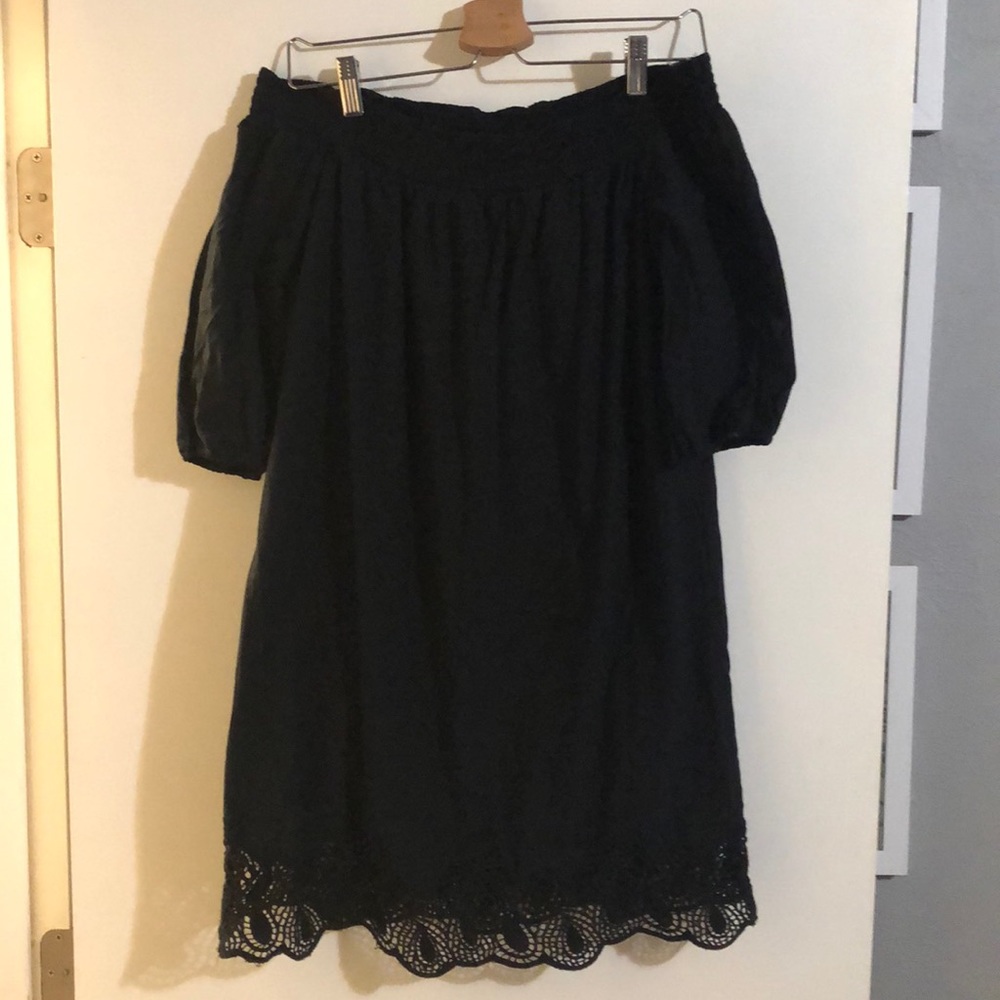 Off the shoulder little black dress